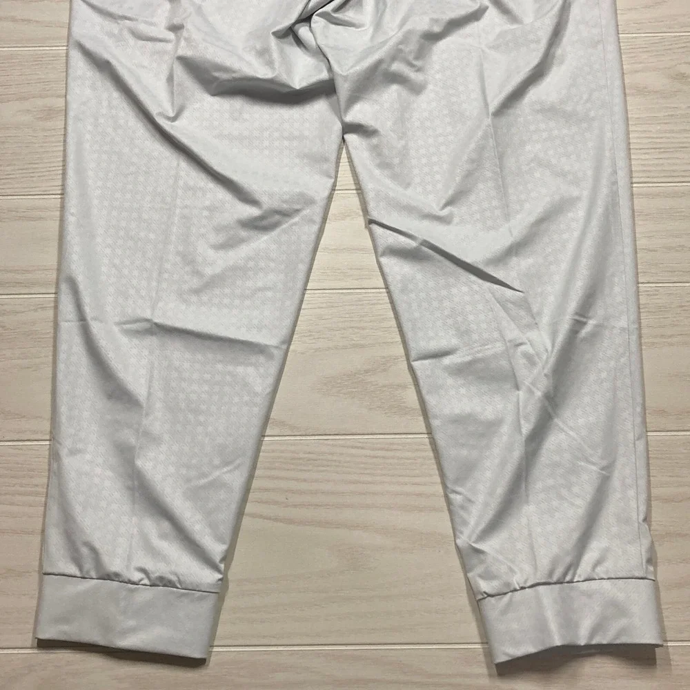 Nike Women's Dri-Fit UV‎ Victory Gingham Golf Joggers Photon Dust Size XL 36x26